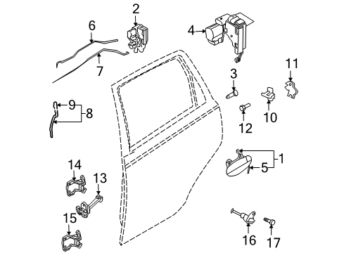 2010 Chevrolet Aveo5 Front Door Door Check Diagram for 42624590