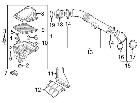 Air Intake DUCT ASSY-AIR Diagram for 28210P0400