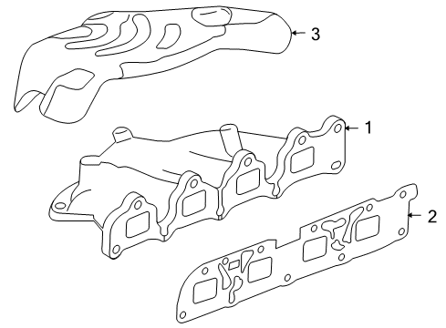 2017 Buick Regal Exhaust Manifold Exhaust Manifold Diagram for 12670221