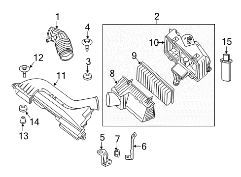 2007 Nissan Altima Powertrain Control Air Cleaner Diagram for 16500JA100