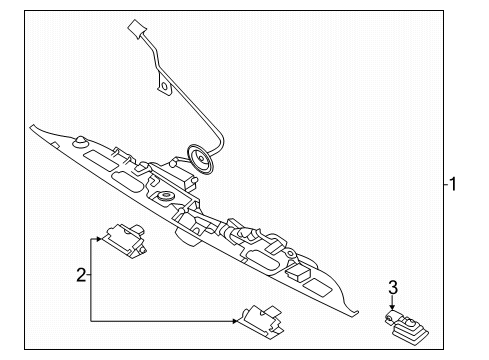 Lift Gate LAMP - LICENCE PLATE - WITH BU Diagram for LJ7Z13B482F