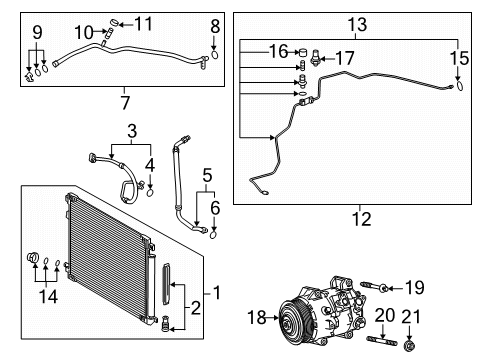 2020 Toyota Camry Switches & Sensors Tube Assembly Diagram for 8871006530