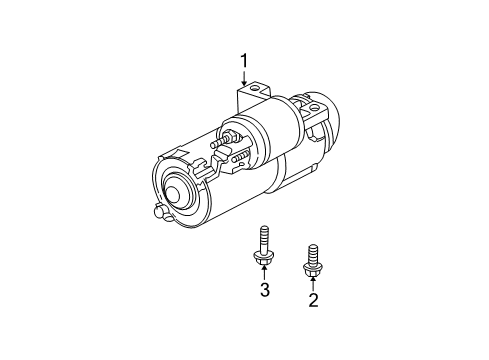 2009 Chevrolet Equinox Starter Starter Diagram for 89017755