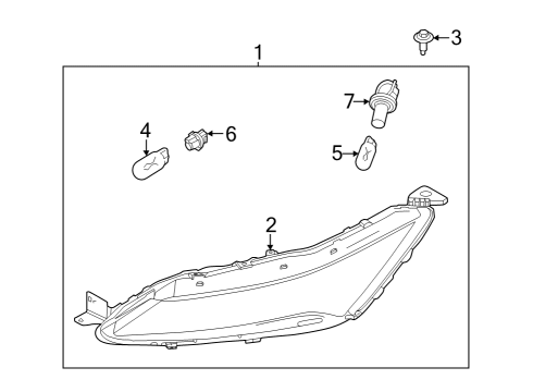 Combination Lamps Body Assy-Front Combination Lamp, RH Diagram for 261246RR0D