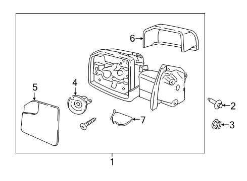 2015 Ford F-150 Outside Mirrors Mirror Diagram for FL3Z17683AK
