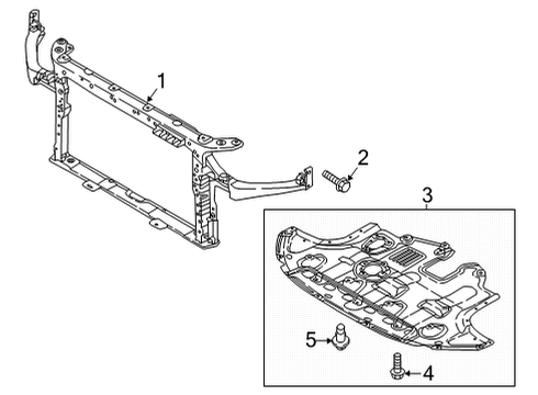 Radiator Support CARRIER ASSY-FRONT END MODULE Diagram for 64101GI000