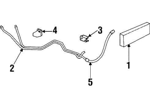 1998 Jeep Cherokee Trans Oil Cooler Transmission Oil Cooler Diagram for 52028517AD