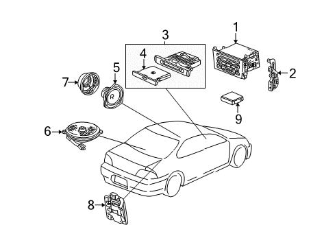 2002 Saab 9-5 Sound System Amplifier Assembly, Audio Diagram for 39161S0KA01