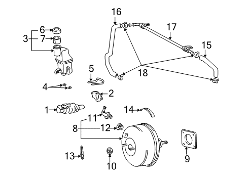 2003 Toyota Highlander Hydraulic System Reservoir Cap Diagram for 4723048091