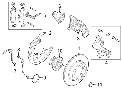 Anti-Lock Brakes Axle Nut Diagram for KK2Z00811A