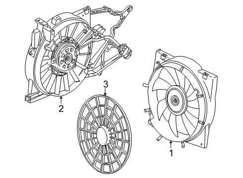 2004 Saturn L300 Cooling System, Radiator, Water Pump, Cooling Fan Fan Asm, Engine Coolant Diagram for 15867597