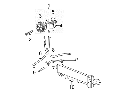 2008 Dodge Durango P/S Pump & Hoses, Steering Gear & Linkage Line-Power Steering Return Diagram for 52113721AB