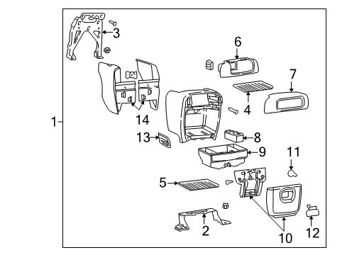 2000 Chevrolet Venture Center Console Latch-Front Floor Console Door <Use 1C1L*Ebony Diagram for 10419832