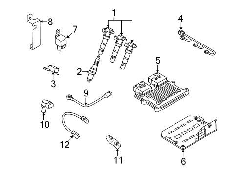 2008 Kia Amanti Ignition System Condenser Assembly-Ignition Coil Diagram for 2732537400