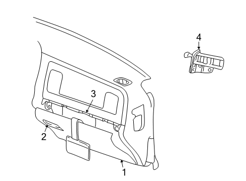 2004 Dodge Ram 1500 Glove Box Cover-Glove Box Lamp Hole Diagram for 4685164