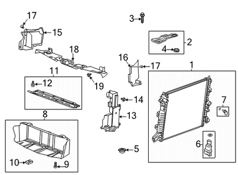 2021 Cadillac CT4 Powertrain Control Radiator Diagram for 84653006