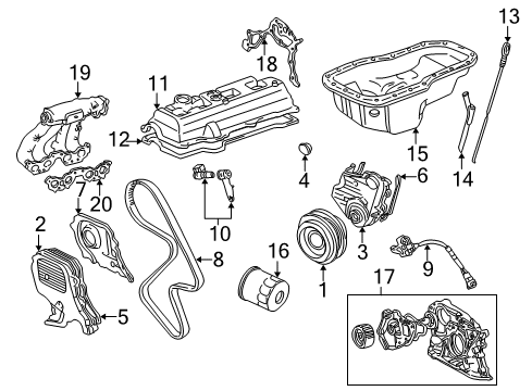 1997 Toyota Camry Filters Guide Tube Diagram for 1145274070