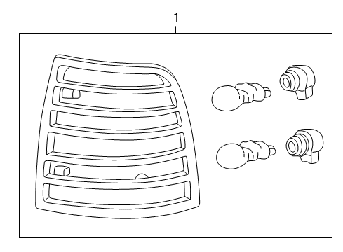 2006 Mercury Mariner Tail Lamps Tail Lamp Assembly Diagram for 5E6Z13405AA