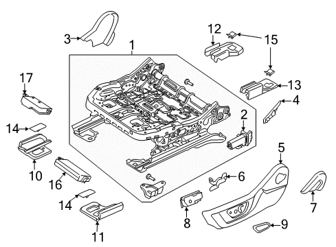 Heated Seats Blower Diagram for GU5Z19N550H
