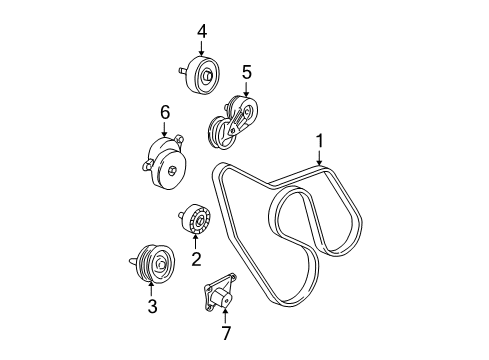 1997 GMC K2500 Belts & Pulleys Belt Diagram for 88986813