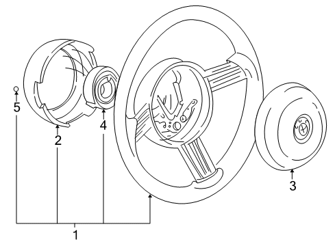 2002 BMW Z8 Steering Wheel & Trim Blind Plug Diagram for 32346753186