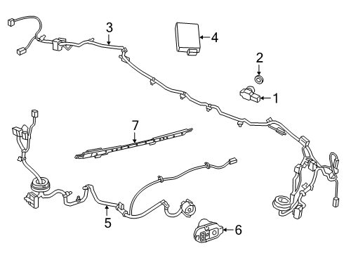 1988 GMC K2500 Parking Aid Rear View Diagram for 68360986AD