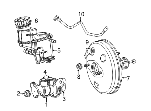 2018 Fiat 500 Hydraulic System Pump-Vacuum Diagram for 68328357AA