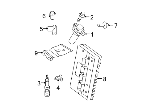 2005 Dodge Magnum Ignition System Plug Diagram for 68304015AA