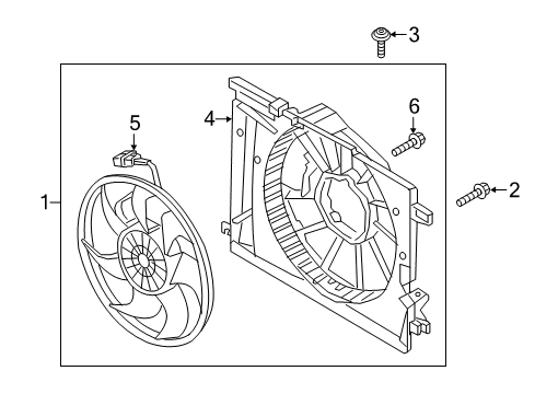 2018 Genesis G90 Cooling System, Radiator, Water Pump, Cooling Fan Tap Bolt Diagram for 25395D7000