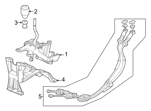 Manual Transmission LEVER SUB-ASSY Diagram for 54100T20A01