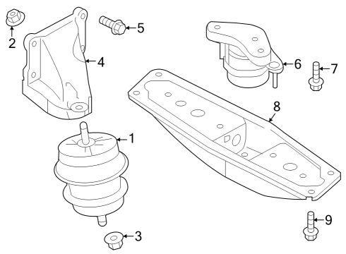 Manual Transmission Rear Engine Mounting Member Assembly Diagram for 113311EA0A