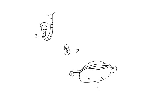 2007 GMC Envoy Corner Lamps Cornering Lamp Diagram for 15937713