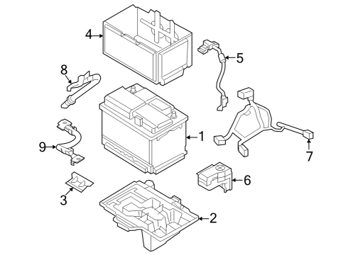 Battery WIRING ASSY-BATTERY Diagram for 91850K5210