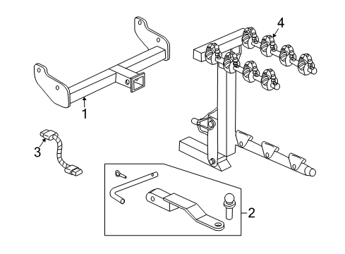 2007 Saturn Vue Trailer Hitch Components Harness Pkg, Trailer Wiring (7.068) Diagram for 12499844