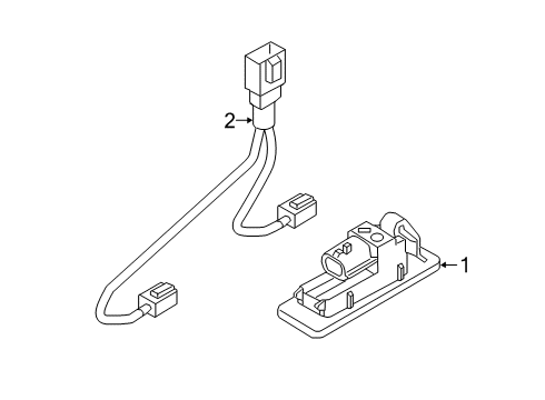 License Lamps License Plate Lamp Assy Diagram for 265108990C