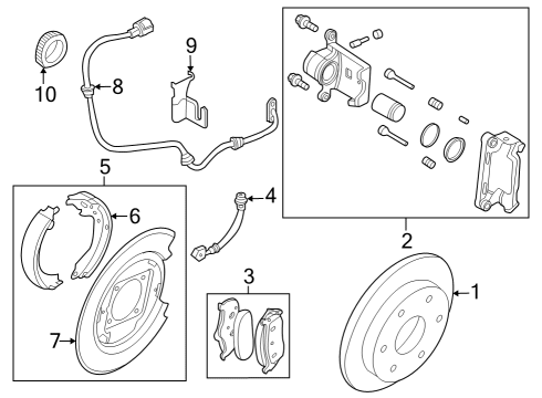 2022 Nissan Frontier Parking Brake HOSE ASSY-BRAKE Diagram for 462109BU0A