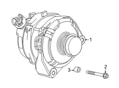 2021 Chevrolet Silverado 2500 HD Alternator GENERATOR ASM Diagram for 13552633