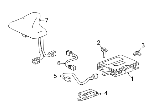 2017 Cadillac CTS Communication System Components Module Nut Diagram for 11609470