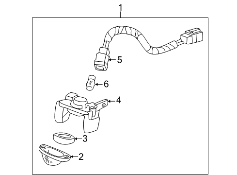 2002 Acura CL Bulbs Light Assembly, License Diagram for 34100S30A02