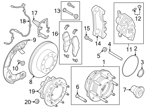 Front Brakes Wheel Stud Diagram for HCPZ1107E