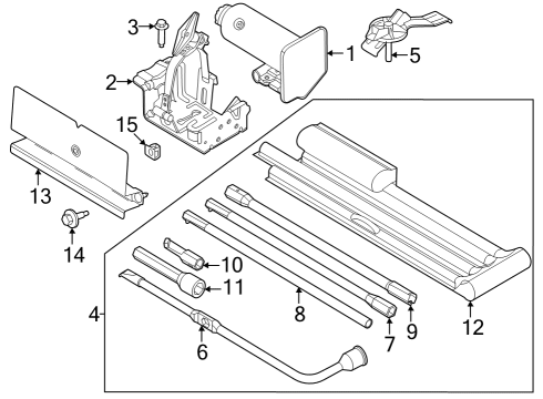Jack & Components Bracket Retainer Diagram for HC3Z17A038A