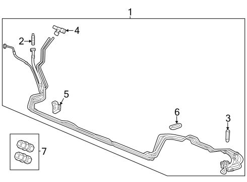 2018 GMC Yukon XL Rear A/C Lines Clip Asm-Auxiliary A/C Evaporator Hose Diagram for 15102168