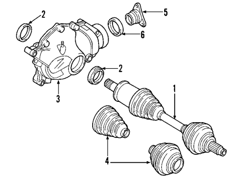 2009 BMW X3 Front Axle, Axle Shafts & Joints, Differential, Drive Axles, Propeller Shaft Front Drive Shaft Assembly Diagram for 26207525969