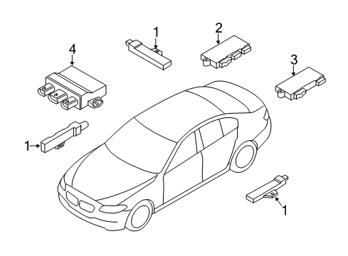 2012 BMW 550i GT Electrical Components Control Unit Cas4 Diagram for 61359282118
