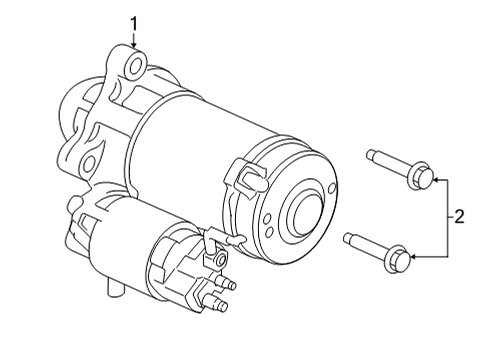 2021 Ford F-150 Starter STARTER MOTOR ASY Diagram for ML3Z11002C