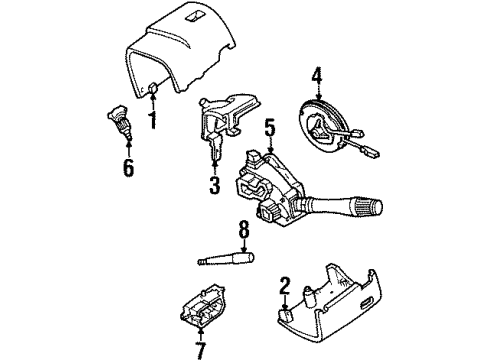 2001 Lincoln Town Car Switches Headlamp Switch Diagram for XW1Z11654AA