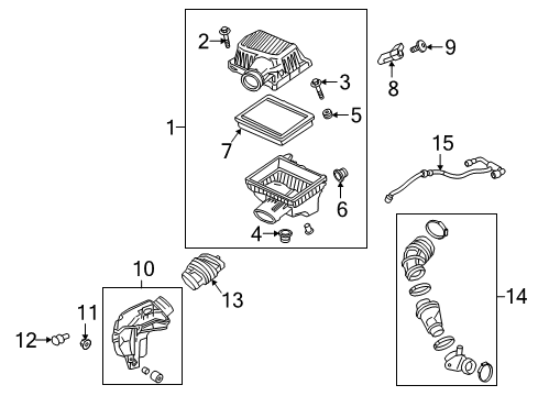 2020 Chevrolet Equinox Powertrain Control Air Baffle Diagram for 84369893