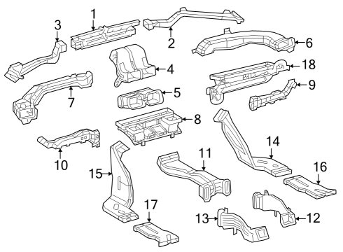 Ducts Duct Sub-Assembly, Air Diagram for 8720106750