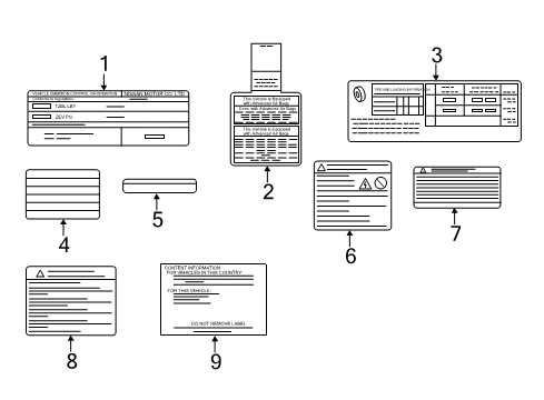 2017 Nissan Leaf Information Labels Label-Caution, Air Conditioner Diagram for 270903NF1A