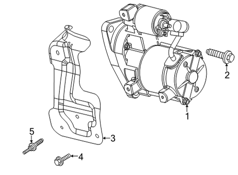 Starter Heat Shield Stud Diagram for 11610127